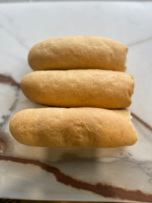 Homemade hotdog bun