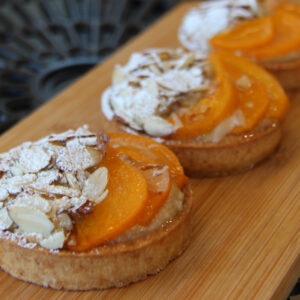Peach almond tart
